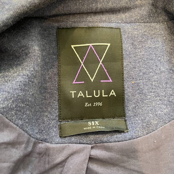 Aritzia Talula Blue Knit One Button Blazer Size 6 - Picture 5 of 9